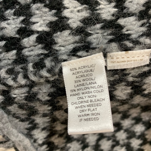 LOFT Open Front Cardigan fringe hem Wool Blend XS P - Picture 4 of 11